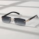 thumbnail image 3 of Gradient Rimless Sunglasses for Men and Women - UV400 Sun Shades for Summer Beach Vacations and Travel, 3 of 5