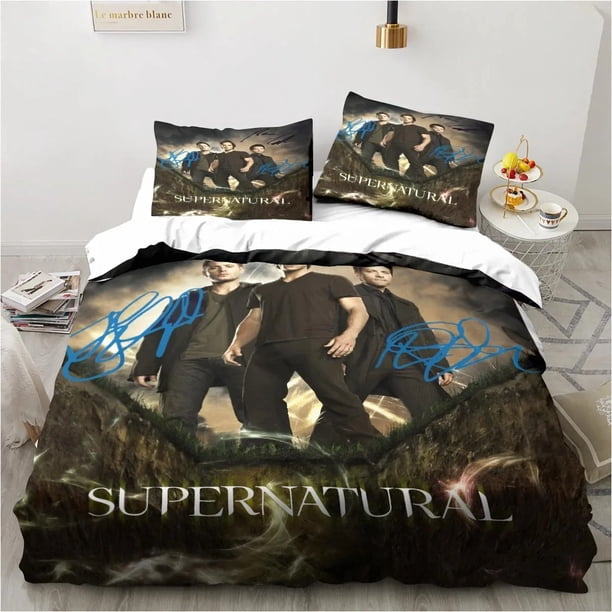 TV series Supernatural Bedding Sets Single Twin Full Queen King Size Bed Linen Kids Girls Bedroom Decor Cartoon Duvet Cover SetBed Sheets