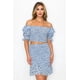 thumbnail image 1 of Conjunto de Top y Falda con Estampado de Volantes Fruncidos M, 1 of 7