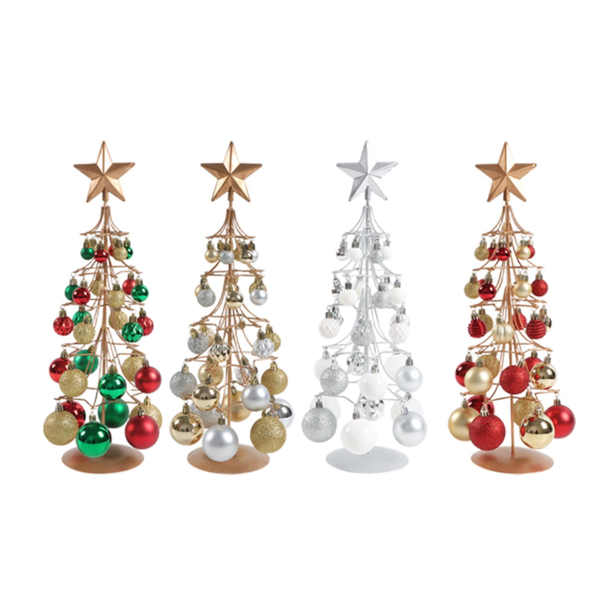 Árbol De Navidad Decorativo De Metal, Color Surtido, 1 Un Holiday Time