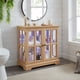 thumbnail image 2 of LED Curio Display Cabinet,Antique Display Cabinet with Adjustable Shelves,Retro Design Quality Showcase with Lattice Doors Elegant Bookcase and Storage Cabinet for Home Decor and Organization OAK, 2 of 3