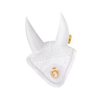 Magideal - Gorro Con Orejeras Para Caballo, Antimoscas, Portátil, Suave, Práctico, Transpirable, Protector De Equipo Ecuestre, Máscara Ecuestre, Orejeras , Blanco