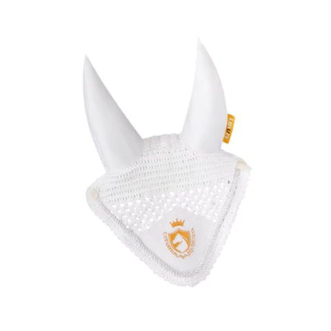 Magideal - Gorro Con Orejeras Para Caballo, Antimoscas, Portátil, Suave, Práctico, Transpirable, Protector De Equipo Ecuestre, Máscara Ecuestre, Orejeras , Blanco