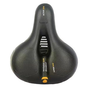 Ioensy - Sillín De Bicicleta Con Absorción De Impactos, Sillín Ancho, Cómodo, Impermeable, Color Amarillo