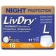 thumbnail image 1 of Pañales para adultos LivDry, ropa interior para incontinencia nocturna, tamaño grande, 1 of 8