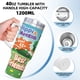 thumbnail image 5 of Blippi Vaso aislado de acero inoxidable con asa, diseño temático, regalo para familia, amigos y fans; incluye pajita y encaja en el portavasos estándar, 40 oz, 5 of 6