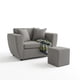 thumbnail image 2 of Sofa Kansas 2C+1 Pouf Tela Tela Gris, 2 of 3