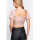 thumbnail image 5 of Top Corto de Satén Fruncido con Escote Halter, 5 of 5