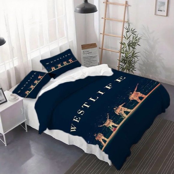 3pcs Westlife Concert Poster Duvet Cover Set - Includes Duvet Cover And Pillowcases s And Bedding Great for Decoration