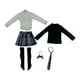 thumbnail image 3 of Falda Corta Con Corbata Para Mujer, Ropa En Miniatura Para Figuras De Acción De 12 Pulgadas, Accesorios, Falda Azul Oscuro, 1/6, 3 of 3