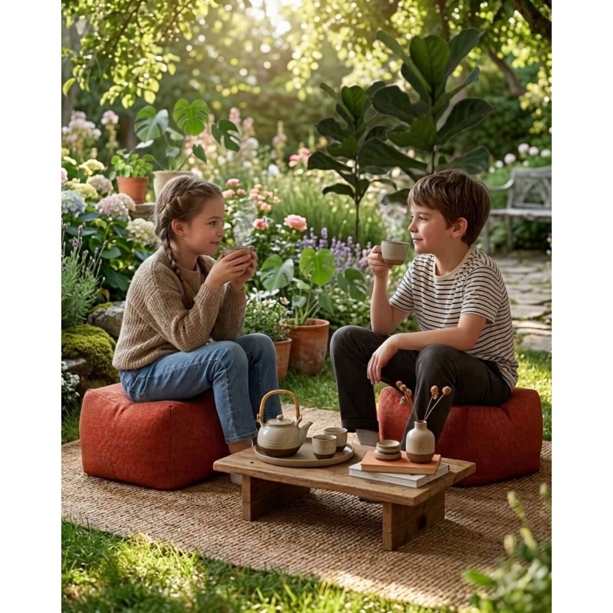 Todo Para El Hogar - Cojines Sofa De Piso Estilo Japonés Puff Grueso Ultra Firme Pack De 2