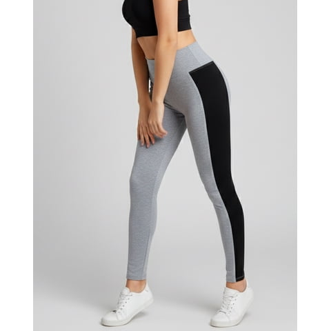 Flix Spa - Calza Mujer Algodón Nacional Tiro Alto Con Franja Lateral Alta Calidad