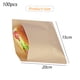 thumbnail image 2 of Paquete de 100 bolsas planas de papel kraft para sándwich, de calidad alimentaria, para bocadillos, galletas y pan., 2 of 6