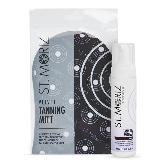 Mousse oscuro profesional Self Tanner St. Moriz, 200 ml, con guante