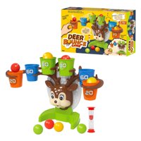 Fliperex - Juego De Encestar Pelotas Deer Bounce Juguete De Punteria