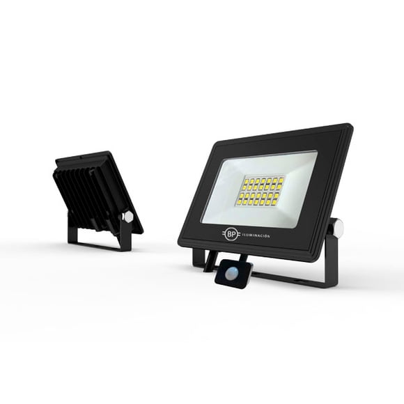 Proyector Led 20W Luz Blanco Frío Negro Con Sensor Movimiento