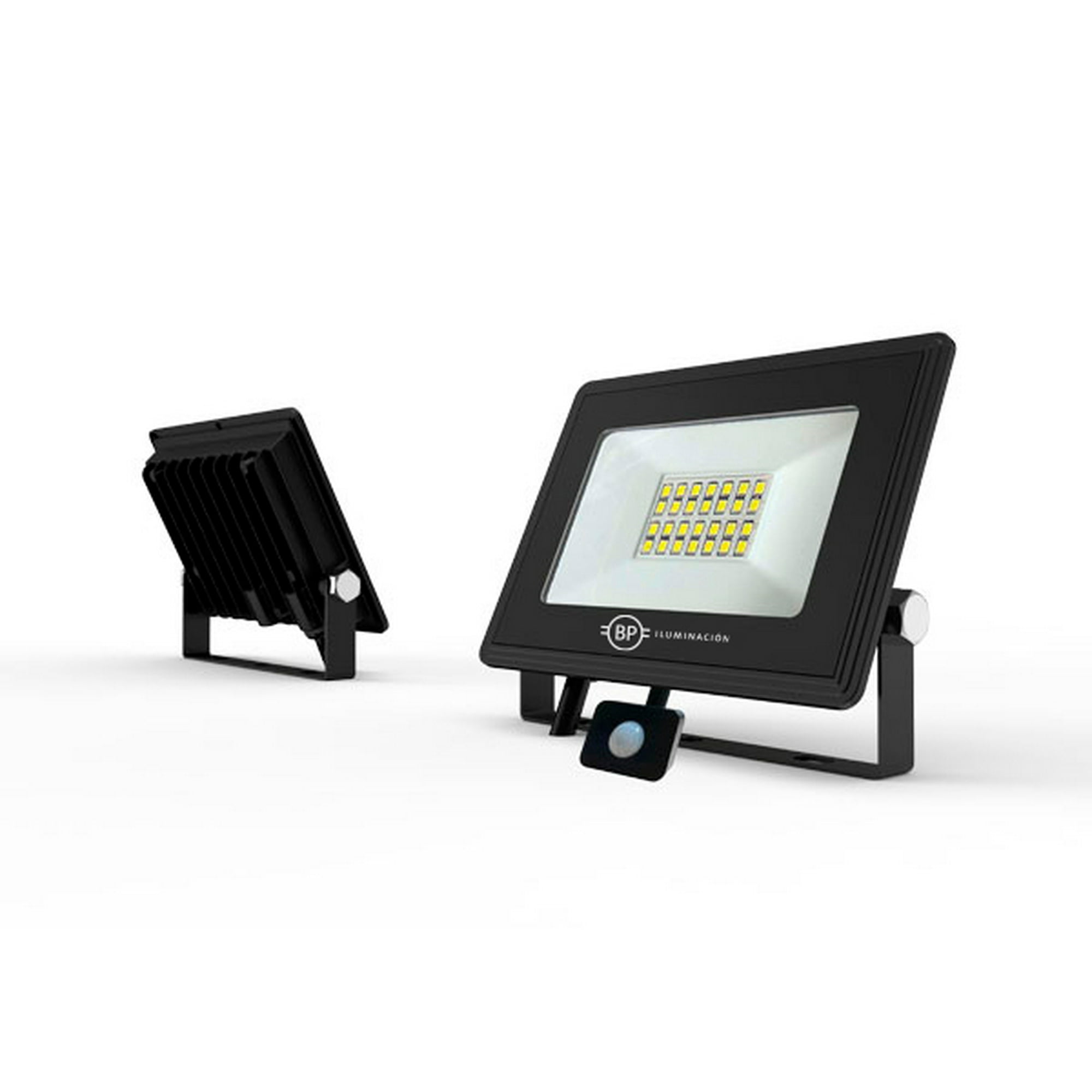 Bp - Proyector Led 20w Luz Blanco Frío Negro Con Sensor Movimiento