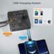 thumbnail image 3 of Power Strip TESSAN - Protector contra sobretensiones (6 salidas, 3 USB 1700J), color negro, 3 of 7