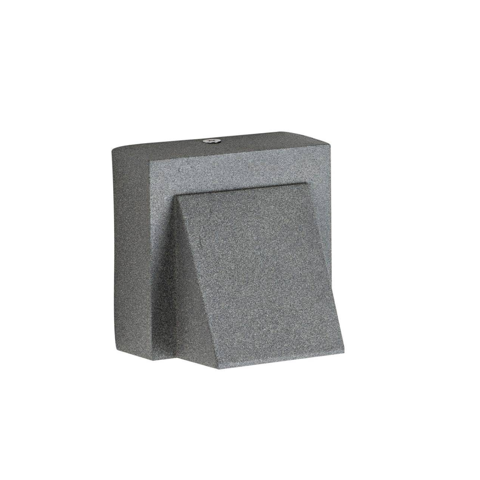 Konnergie - Aplique Led Gris Simple 5W Exterior Luz Calida