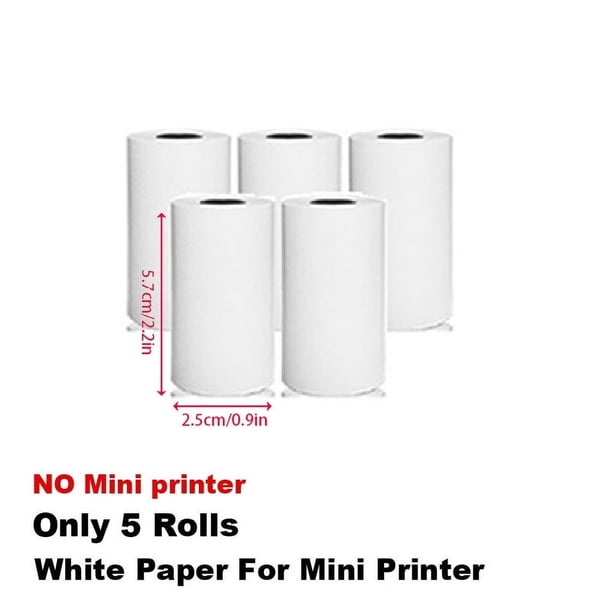 Portable Mini Photo Printer: Thermal Label Printer with USB Recharge, BT Wireless, Android/iOS Compatible, and 1 Roll of Thermal Paper Included!
