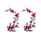 thumbnail image 1 of Parche zeng 39 cm x 15 cm bordado de flor de ciruelo – Pack de 2, 1 of 9