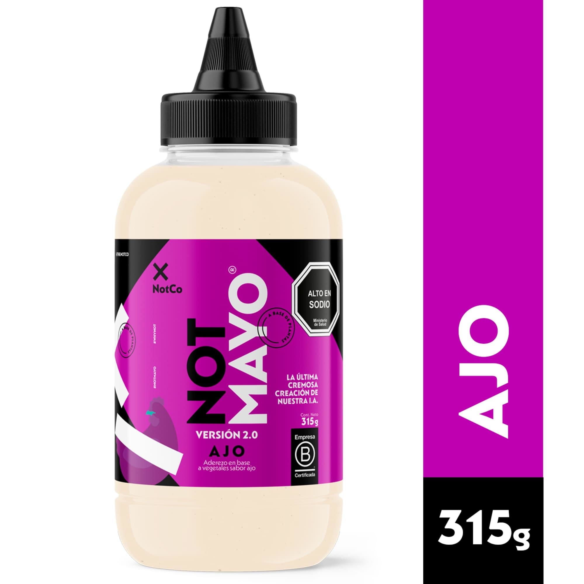 Aderezo Tipo Mayonesa Notmayo Ajo Squeeze 315 g Not Mayo