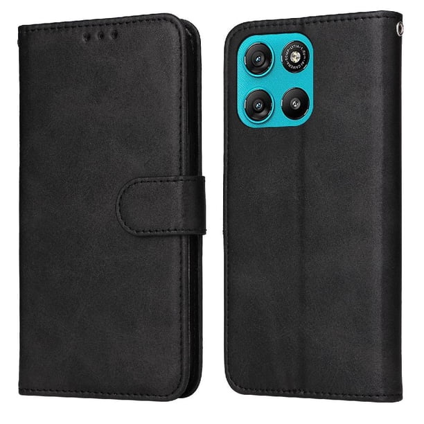 Funda Billetera para Motorola Moto G57/G57 Power con Porta Tarjetas y Soporte Ajustable Negro