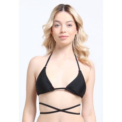 Samia - Bikini Triangulo Amarras Negro 14