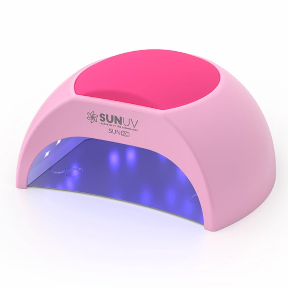Lámpara LED UV para uñas SUNUV SUN2C de 48 W con 4 ajustes de temporizador, color rosa