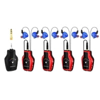 Sistema De Monitor Intraural Inalámbrico Kimafun Professional (1Tx+4Rx)