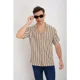 thumbnail image 1 of Camisa Hombre Hilo Algodon Verano Diseño Lineas Calidad Premium 7225, 1 of 4