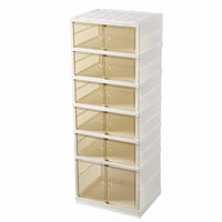 Casa Pagoda - Organizador De Zapatos Con 2 Puertas 6Niveles Transparentes