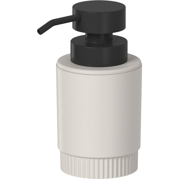 Jabonera Con Dosificador Dorica Beige C/Negro