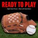 thumbnail image 5 of Guante de béisbol Gracfulcub con pelota para entrenar a niños, color marrón, 5 of 9