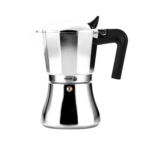 Fantuzzi - Cafetera Espresso Acero Inoxidable 12 Tazas Cupy