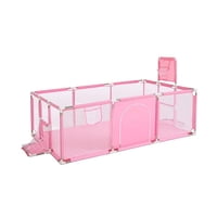 Mundo Online - Corral De Seguridad Bebe 180 Cm. Con Aro Y Arco + 30 Pelotitas Rosado