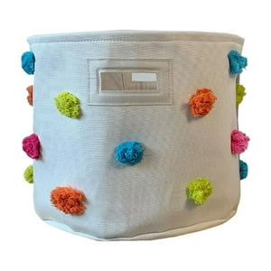 Bianca Home - Canasto Multiuso Pompones Blanco