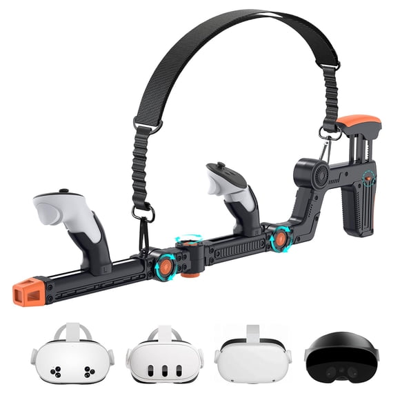 VR Gunstock Rechale para Meta Quest 2/3/3S/Pro 73 cm Negro