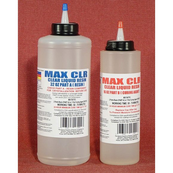 Resina Epoxi MAX CLR The Epoxy Experts – Segura para Alimentos e Impermeable