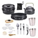 thumbnail image 1 of Utensilios de cocina portátiles para exteriores, sartenes para acampar, de , herramienta de cocina, vajilla antiadherente, tazón, taza para - negro, 1 of 5