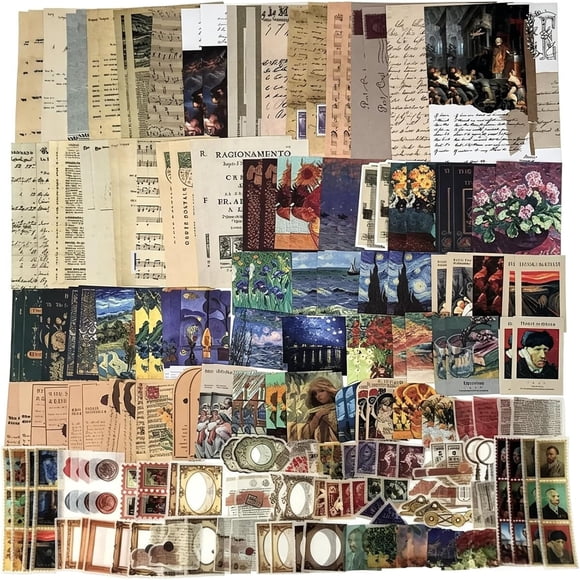 Kit Scrapbook Esweny 200PCS Papeles Vintage Stickers