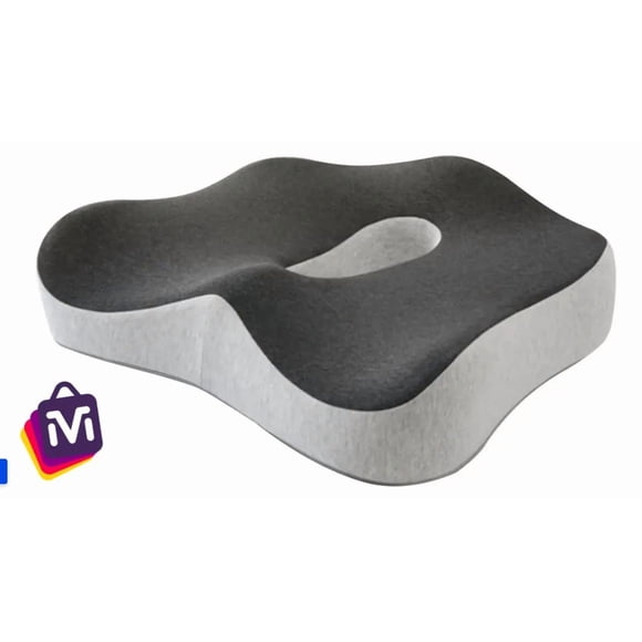 Cojín Ortopédico Ergonómico de Memory Foam para Dolor Lumbar y Coxis