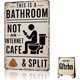 thumbnail image 1 of Letrero esto baño no cibercafé vintage metal estaño divertido humorístico arte pared aluminio rústico 20x30 cm emoji caca 2 uds, 1 of 7