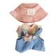 thumbnail image 3 of Figura De Felpa, Camiseta Y Mono, Vestido De Flexibilidad DIY Para Muñeca De 5,91 Pulgadas, Sombrero Rosa, 3 of 3
