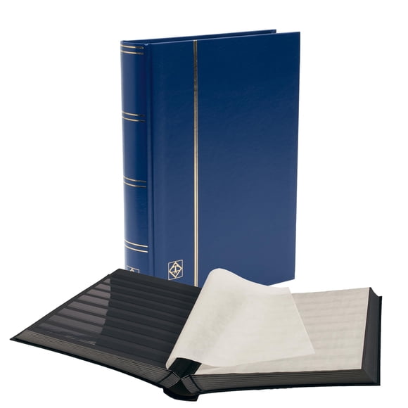 Stockbook Leuchtturm BASIC 64 páginas negras A4 azul