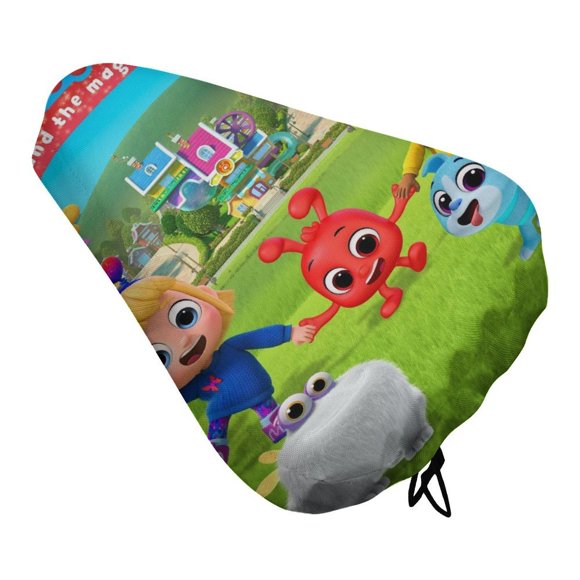 Morphle y las Mascotas Mágicas Funda de Asiento de Bicicleta Impermeable, Cojín Elástico Suave, Protector contra Lluvia, Polvo y UV