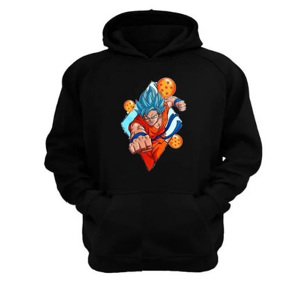 Genérico - Poleron Canguro Goku Negro Talla L Unisex