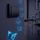 thumbnail image 1 of 6pcs, Wall Sticker, Blue Luminous 3D Crystal Butterfly Switch Sticker, Room Decor, Scene Decor, Bedroom Decor, Entrance Decor, Wall Beautification Decorative, Kitchen Decoration, Background Wall Deco, 1 of 4