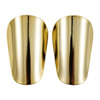 Magideal - 2 Mini Espinilleras De Fútbol Para Entrenamiento De Fútbol, Accesorios Pequeños, Equipo Protector De Fútbol, Espinilleras Para Exteriores, Protecc Oro Xs 8Cmx5Cm