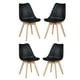 thumbnail image 1 of Set 4 Sillas de Comedor Tulip Asiento Acolchado Negro, 1 of 3